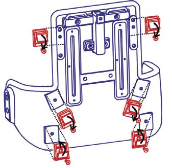 iiden asentamiseen tarvitaan kuusiokoloavainta. sentaminen selkänojaan: * Kuusi fixlock-solkea () kiinnitetään selkänojaan kuusiokoloruuveilla.