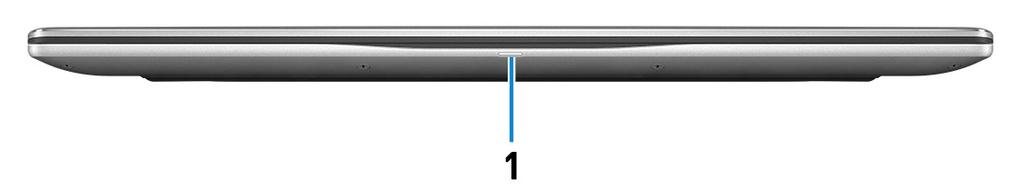 GUID-1830ED76-0D0D-4DCE-8DEE-EC5C633533F2 Näkymät Edessä GUID-8BC3E7EF-5E69-4AF3-9BAF-88714FD92703 1 Virran ja akun tilavalo/kiintolevyn toiminnan merkkivalo Ilmoittaa akun lataustilan tai