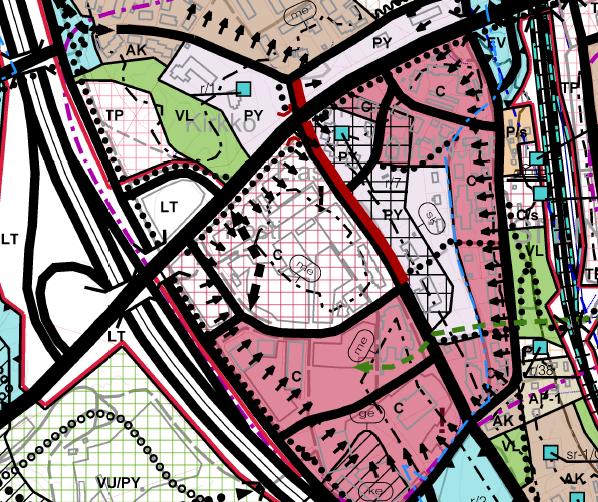 FCG Suunnittelu ja tekniikka Oy Osallistumis- ja arviointisuunnitelma 3(7) Yleiskaava Alueella on voimassa oikeusvaikutteinen Kirkonkylän yleiskaava, jonka
