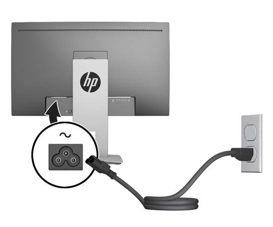 4. Kytke USB-lähtökaapelin B-tyypin liitin näytön takana olevaan USB-lähtöliittimeen ja saman kaapelin A- tyypin liitin lähdelaitteen USB-tuloliittimeen. 5.