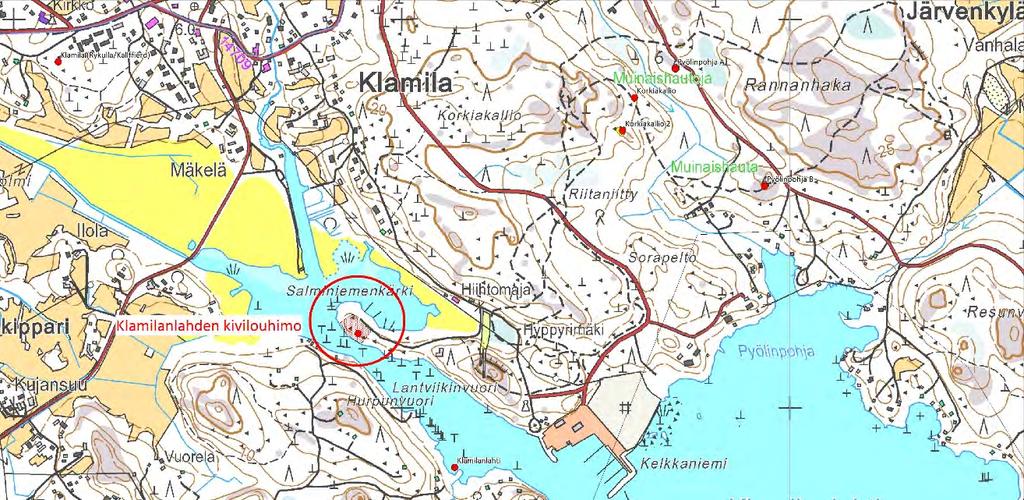 sijainti. Kartta 2.
