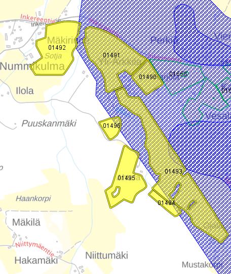 587-01494-04 Digitoitu ala 0,76 ha Lohko ei ole hukkakaurarekisterissä 587-01495-05 Digitoitu ala 3,46