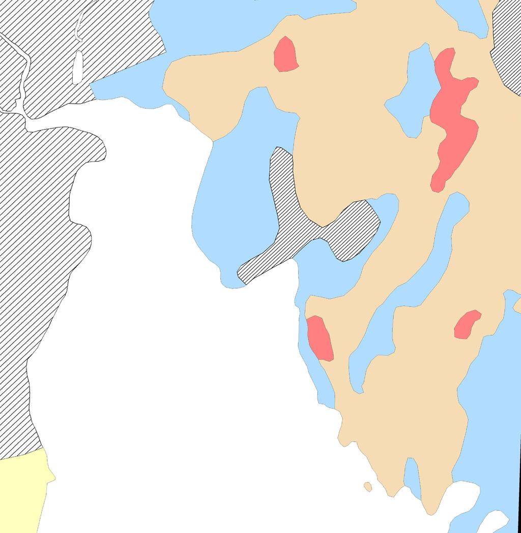 MERKINTÖJEN SELITYKSET: Kallio (Ka) Hiekkamoreeni (Mr) Savi (Sa) Täytemaa (Ta) Kartoittamaton (0) k.