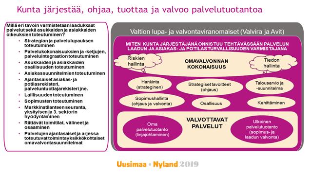 Kansallisen omavalvontaverkoston yhteisesti suosittama valvonnan rakenne valmisteltiin Uudenmaan