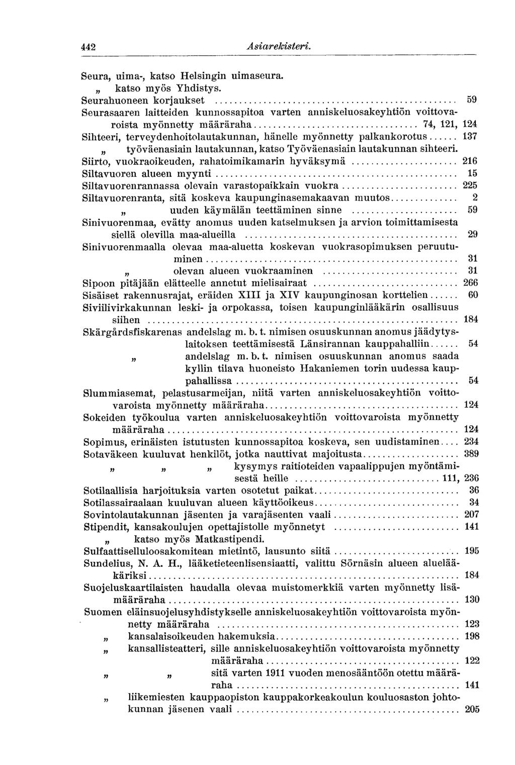 442 AsiareJcisteri. Seura, uima-, katso Helsingin uimaseura. katso myös Yhdistys.