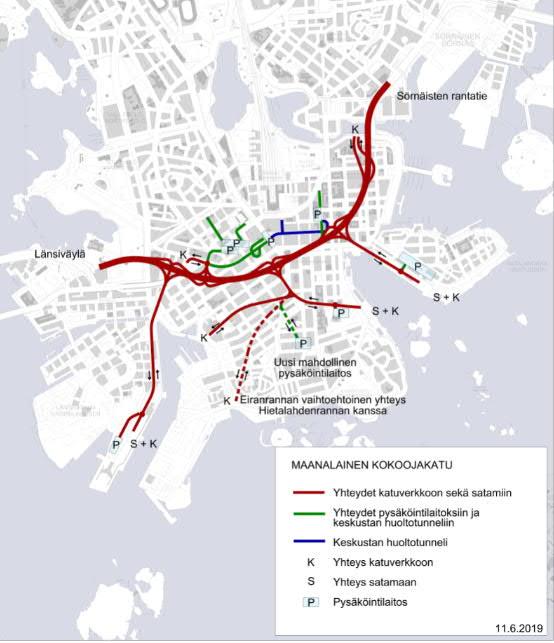 KA 16.8.2019 Muistio v. 1.0 Maanalainen kokoojakatu; 1+1 vs.