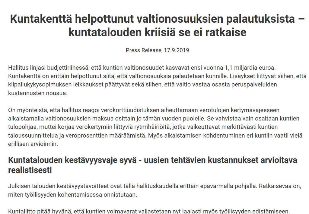 Edes 75 % työllisyysaste ei nostane