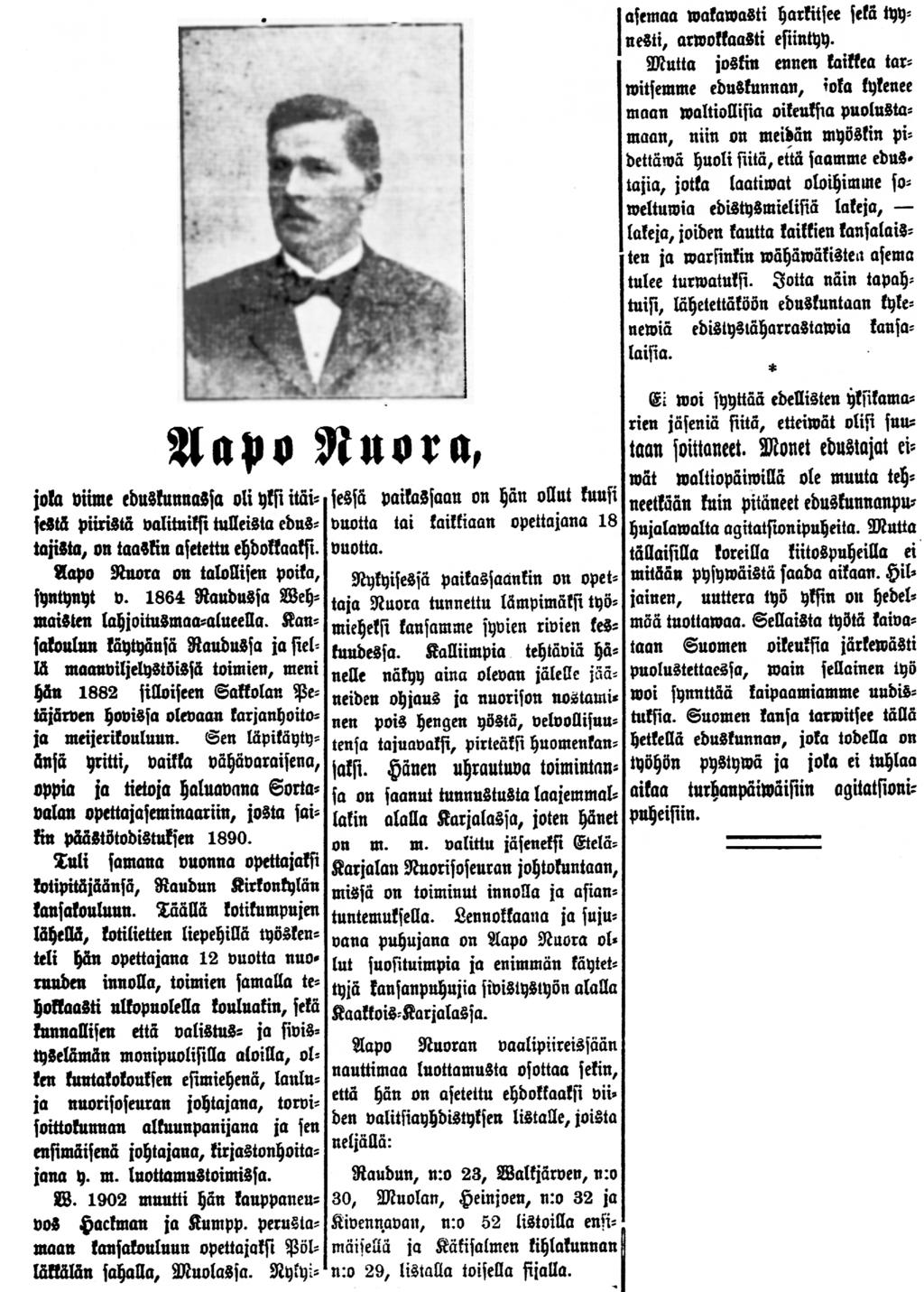 36 Kansanedustaja Aapo Nuora