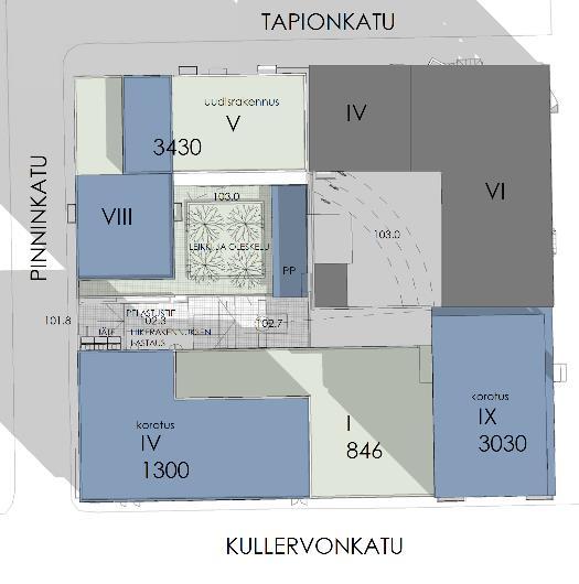 13 Tarkastelu tontin eteläosan täydentämisestä. Kuvat: Arkkitehtitoimisto Eero Lahti Oy Koko tontin täydentäminen tukisi kaupungin tavoitteita Tammelan kehittämisestä ja täydennysrakentamisesta.