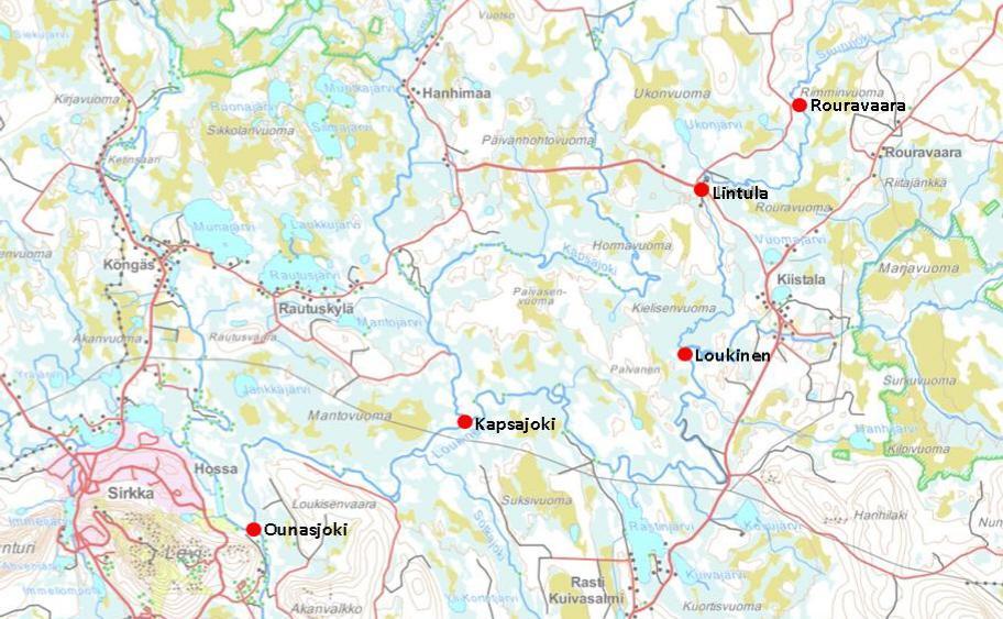 Vesivarastoaltaan vahingonvaara-selvitys 14 / 22 2 km Kuva 2.