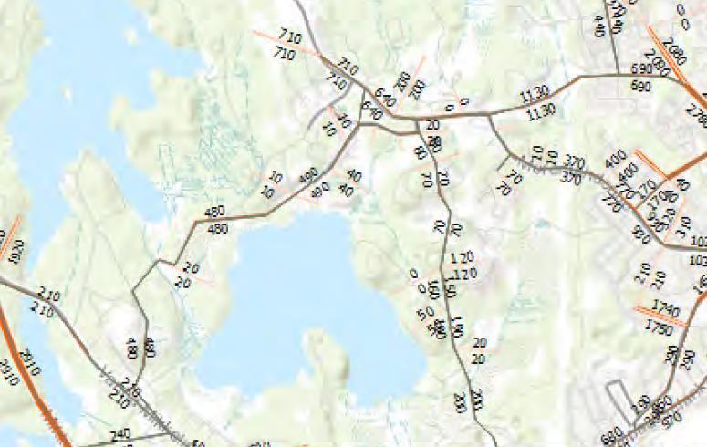 27/53 vuoteen 2035 mennessä. Kampakujan nykytilaennuste on 80 ajon/vrk ja 2035-ennuste 440 ajon/vrk.