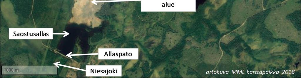 Läjitysalueen pohjois- ja luoteisreunassa rikastushiekka on läjitetty hiekka- tai soramoreenin päälle. Näillä alueilla tapahtuu suotoveden kulkeutumista alaspäin moreenikerroksen läpi pohjaveteen.