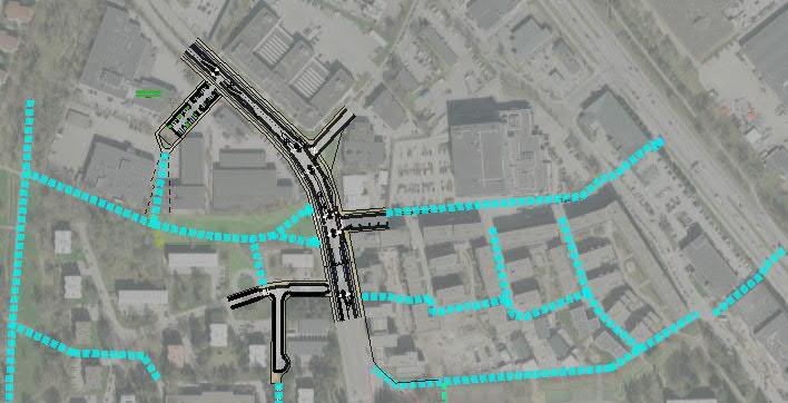 Konalan keskustan liikennejärjestelyt Keskeisimmät jalankulun yhteydet