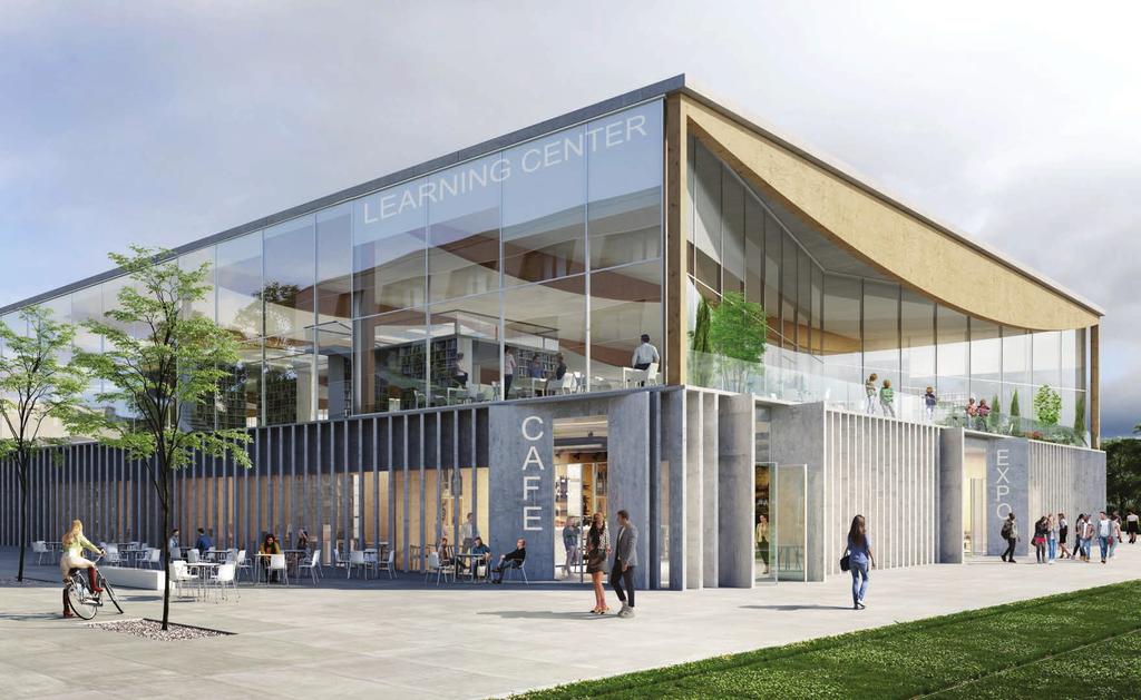 LYONIN LUMIÈRE-YLIOPISTON OPPIMISKESKUS Uusi monitoiminen oppimiskeskus pyrkii arkkitehtuurillaan täydentämään Porte des Alpes -kampuksen olevien rakennusten sarjaa.