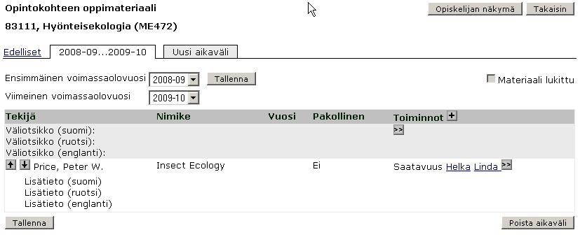 Helsingin yliopisto WebOodi 9 5.