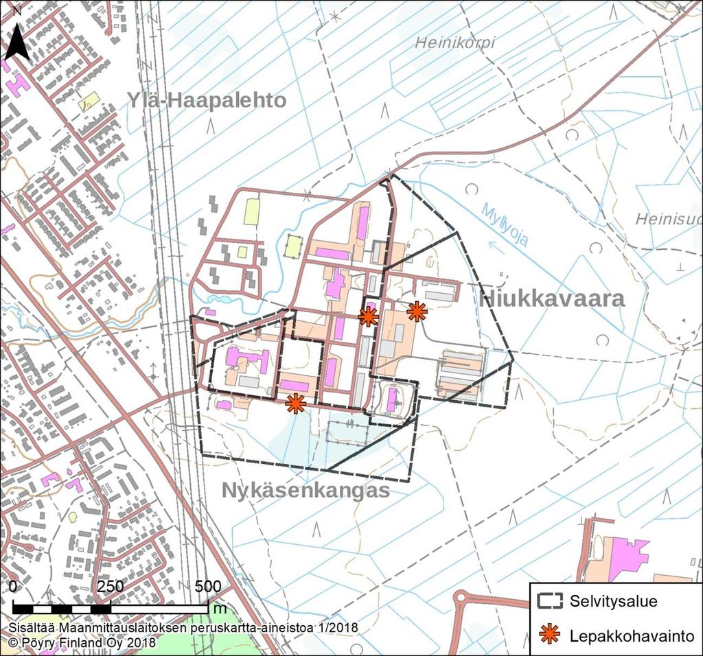 7 Kuva 5-1. Havaitut lepakot. Kaikki havainnot koskivat pohjanlepakoita.
