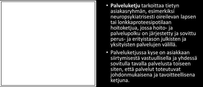 Tavoitellaan palvelukokonaisuuksien yhtenäisyyttä, joka voi toteutua vertikaalisena tai horisontaalisena.