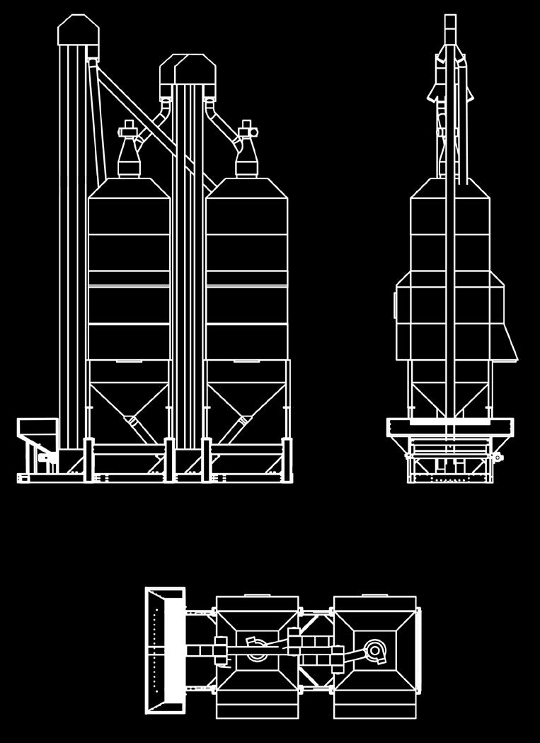 TANDEM-KAKSOISKUIVURI / TANDEM DOUBLE DRYER Elevaattori 3 x A68 A [mm] B [mm] C [mm] 2xS - 41,4 m 3 (2,5 + 3) 7 700 10 760 11 760 2xS - 47,4 m 3 (3,5 + 3) 9 540 12 760 13 760 2xS - 61,0 m 3 (4,5 + 4)