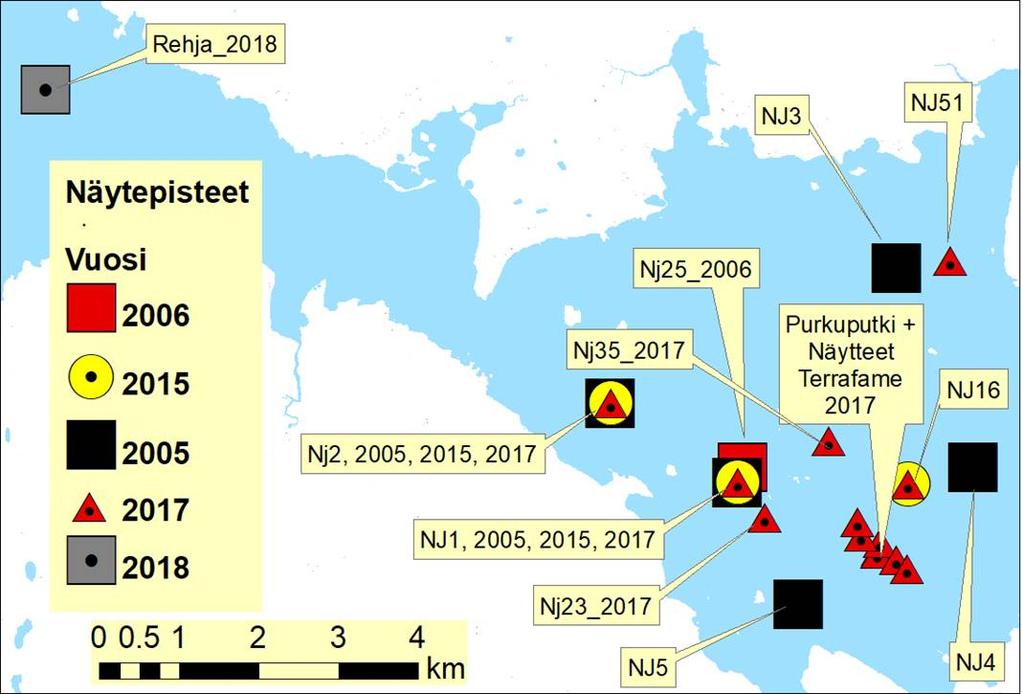 7 Pintasedimenttien ja huokosveden pitkäaikais- ja vuodenaikaisvaihtelu kaivosympäristössä: Tapaus Nuasjärvi Jari Mäkinen 7.