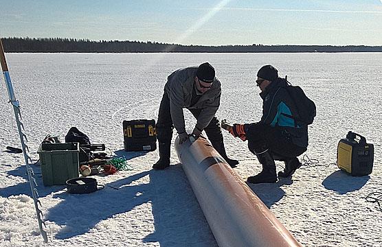 OSA II Kunnostus Sekoituskokeita Pyhäjärven Junttiselällä talvella