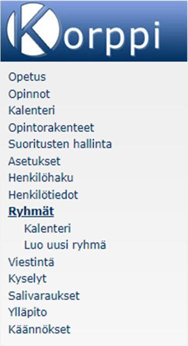 valitse tarpeellinen (Moodle, Koppa, TIM, sähköpostilista) Moodle ja Koppa