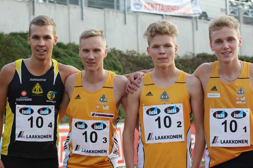 M 4x400 metrin joukkue: Martti Siikaluoma,