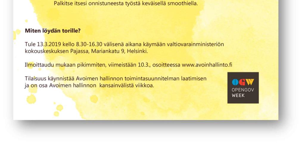 4 ja oli auki 15.6.2019 asti. Keskusteluun tuli yhteensä 30 kommenttia. Touko-kesäkuussa järjestettiin kaupunkipäivät Forssassa, Kotkassa ja Jyväskylässä.