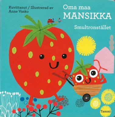 Äitiyspakkauksessa vuonna 2017 Hyväntuulinen, kirkasvärinen katselukirja sisältää pieniä runoja ja niihin leikkiohjeet suomeksi ja ruotsiksi.