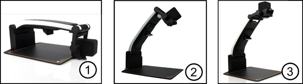 6 Asennus 6.1 Auki taittaminen 1. Aseta MagniLink PRO pöydälle istuimen eteen. Huomaa, että lukupöydän voi vetää ulos noin 30 cm kolmeen suuntaan. MagniLink PRO -laite on kokonaisuutena kevyt.