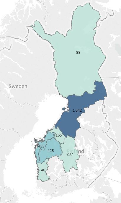 Tuulivoiman sijoittuminen