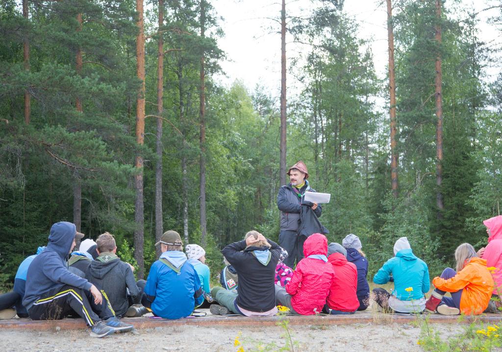 viidennen leiripäivän tunnelmia Aamulla