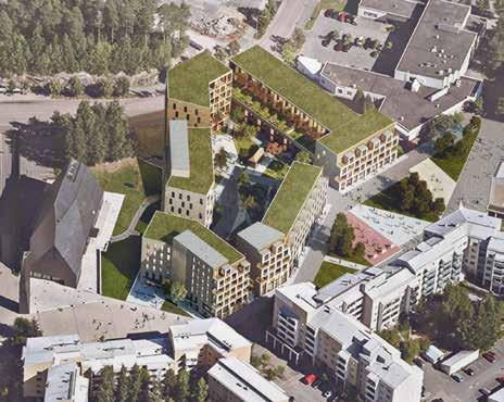 asunnon elinkaaresta 2020 ja 2035 flexibility of the dwellings, in 2020 and 2035, 1:200 yhteispiha communal yard