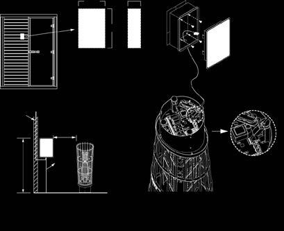Tee seinään aukko annettujen mittojen mukaan. INSTALLATION OF THE CONTROL PANEL (SEE ILLUSTRATION). Mount the separate control panel in you preferred location.