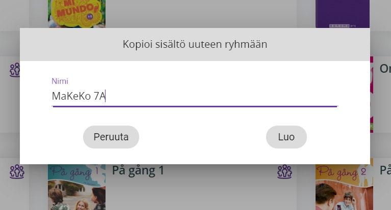 5. Anna ryhmälle nimeksi mielellään opetusryhmän nimi, jonka tunnistat helposti julkaistessasi koetta (esim. MaKeKo 7A). 6. Avaa ryhmä napauttamalla sen nimeä. 7. Avaa Kompassi napauttamalla Kompassi-digikokeet -linkkiä.