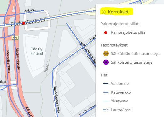 7 (7) Karttakerrokset avaamalla voi tarkastaa, mitä eri värit ja symbolit tarkoittavat: Reitteihin liittyvät lisätiedot kannattaa kirjoittaa Reitin lisätiedot -kenttään.