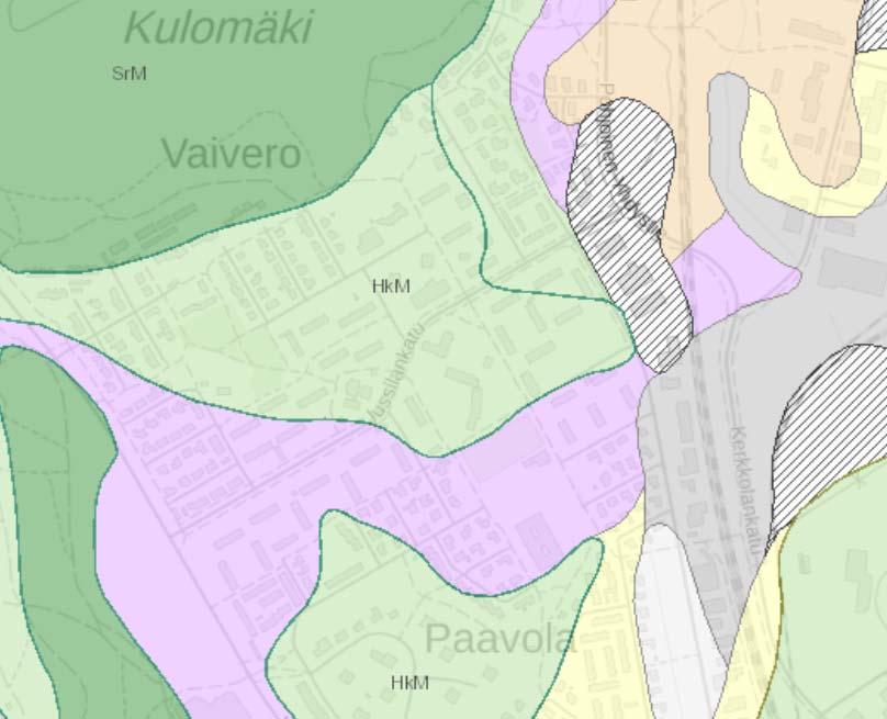 Suunnittelualue sijoittuu Hyvinkään maisemarakenteessa I Salpausselän reunamuodostuman-luoteispuolelle.