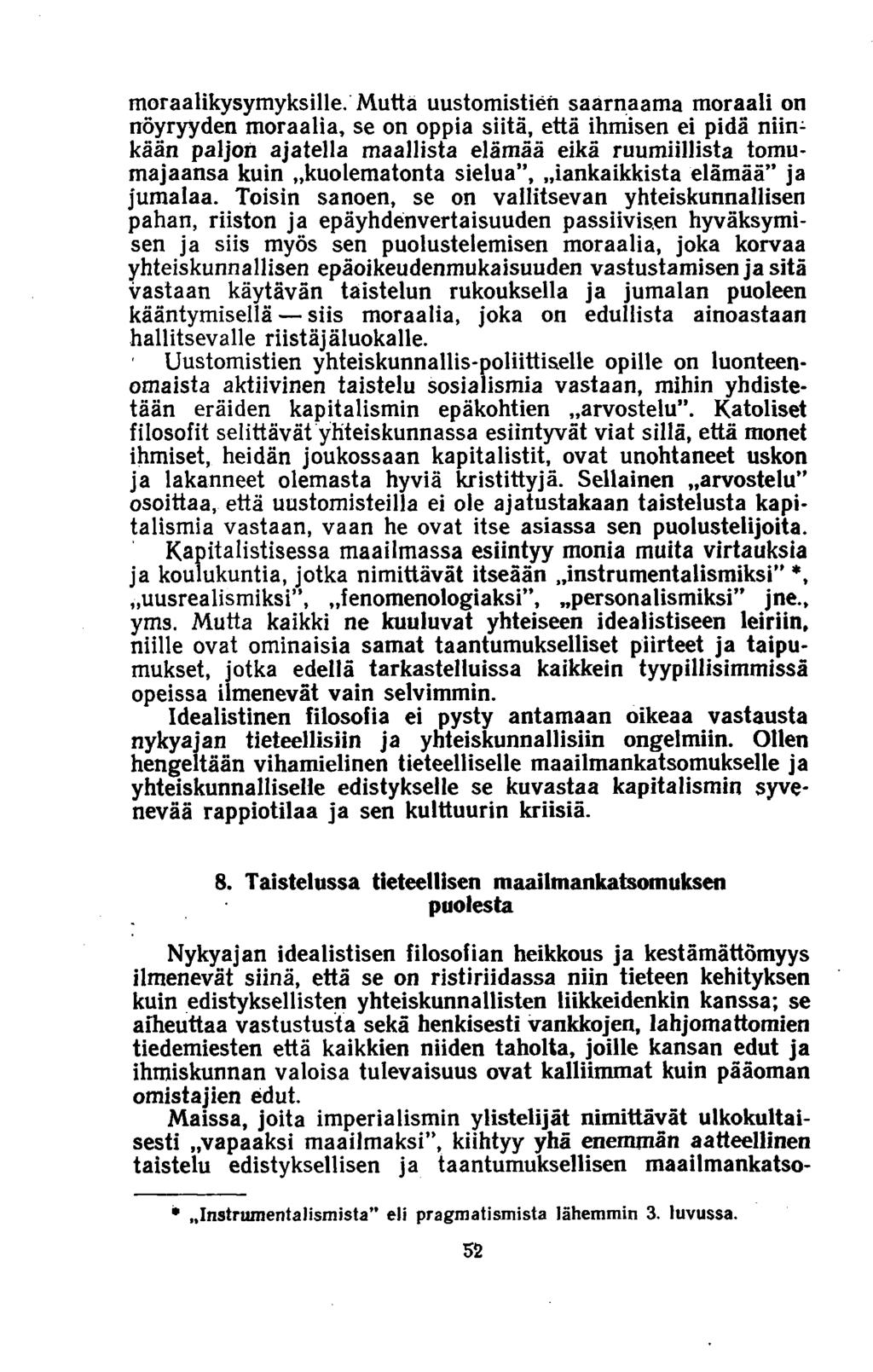moraalikysymyksille.