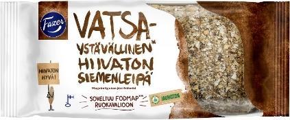 Fazer Vatsaystävällinen Ruis 4 kpl, 260 g Fazer Vatsaystävällinen Ruis on maailman ensimmäinen ruisleipä, jossa on alennettu FODMAP-hiilihydraattipitoisuus, kiitos patentoidun leivontatapamme.