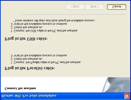 ( XP) 8 Valitse Local Connection (Paikallinen liitäntä) ja napsauta sitten Next (Seuraava). Asennus jatkuu.