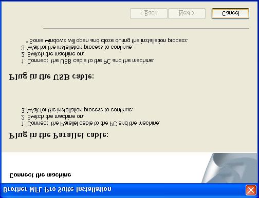 ( XP) 8 Valitse Local Connection (Paikallinen liitäntä) ja napsauta sitten Next (Seuraava). Asennus jatkuu.