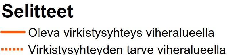 2014) kanta-oulun viheralueverkon kartassa (kuva oikealla) alue sijoittuu rakennetulle alueelle.