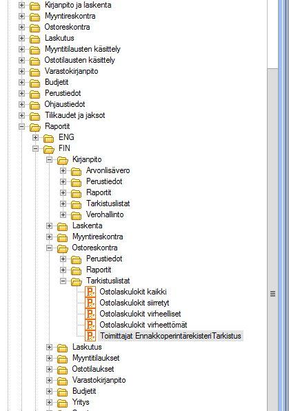 2 Toimittajien ennakkoperintärekisteripäivän tarkistaminen 2.