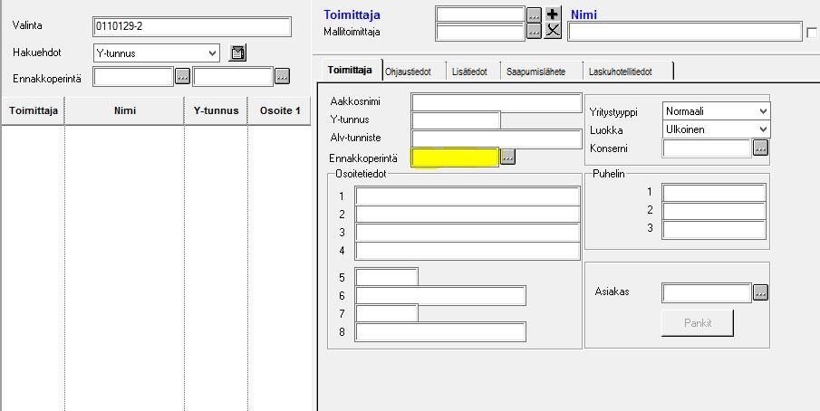 Kaikille y-tunnuksille, joilta tiedostosta löytyy K, päivittyy sisään lukuhetkeä seuraava Ennakkoperintärekisteripäivämäärä (1.3., 1.6., 1.9. tai 1.12.).