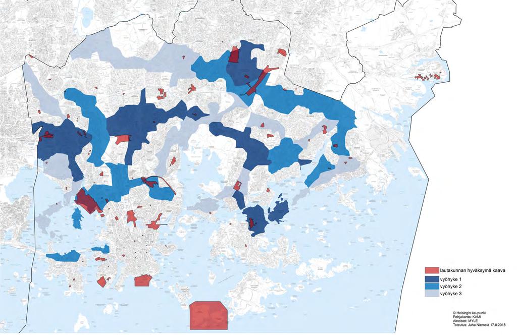 Tulokset 2018 TOP3 Pohjois-Pasila, Postipuisto Asuminen: 236 200 k-m² (5700 as.