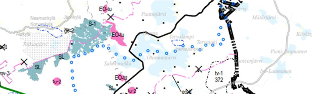 9 Kuva 3-2. Pohjois-Pohjanmaan 3. vaihemaakuntakaavassa on osoitettu olemassa oleva pääsähköjohto ja sen pohjoispuolelle pääsähköjohdon yhteystarve.