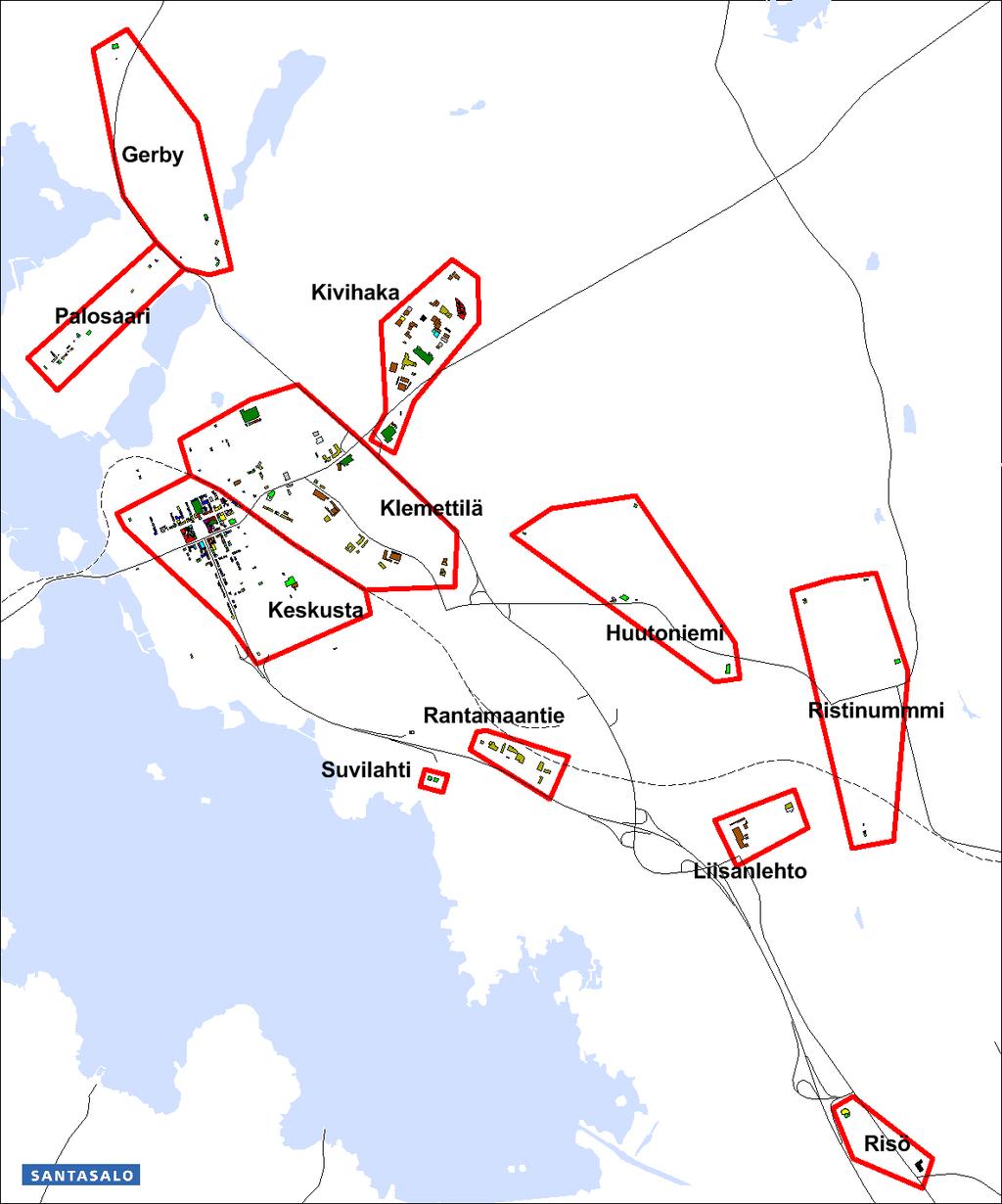 12 Kaupan alueet Vaasassa 2014 (kuvasta puuttuu kartoitetut alueet: Sundom, Vähäkyrö ja Tervajoki) Kaupalliset palvelut ovat Vaasassa keskittyneet useaan keskukseen.