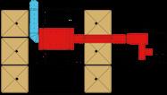 2m elementeillä 4x3 / Siilot 6+2 Pohjan ala 8,55 x 6,44m 5 kerrosta /