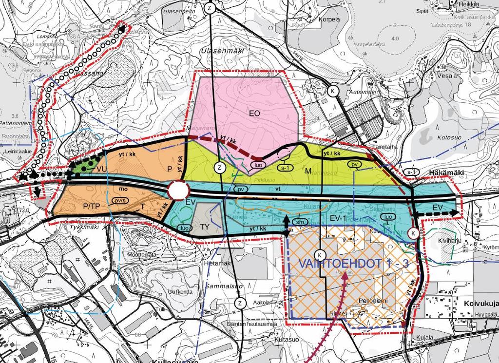 Yritysalueet Kullasvaaran liittymän länsipuolelle esitetty alueita palveluille ja työpaikkarakentamiselle matkailupalveluvarausten tarve?