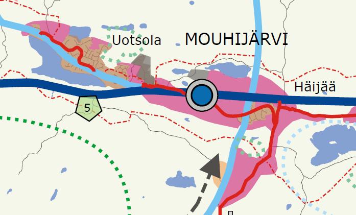 Kaupunkirakennesuunnitelmassa on esitetty kolmitasoinen keskusverkko: - PÄÄKESKUS, Vammala - ALUEKESKUS, Mouhijärvi - PAIKALLISKESKUKSET, Suodenniemi, Karkku, Kiikka, Keikyä, Kiikoinen ja Stormi