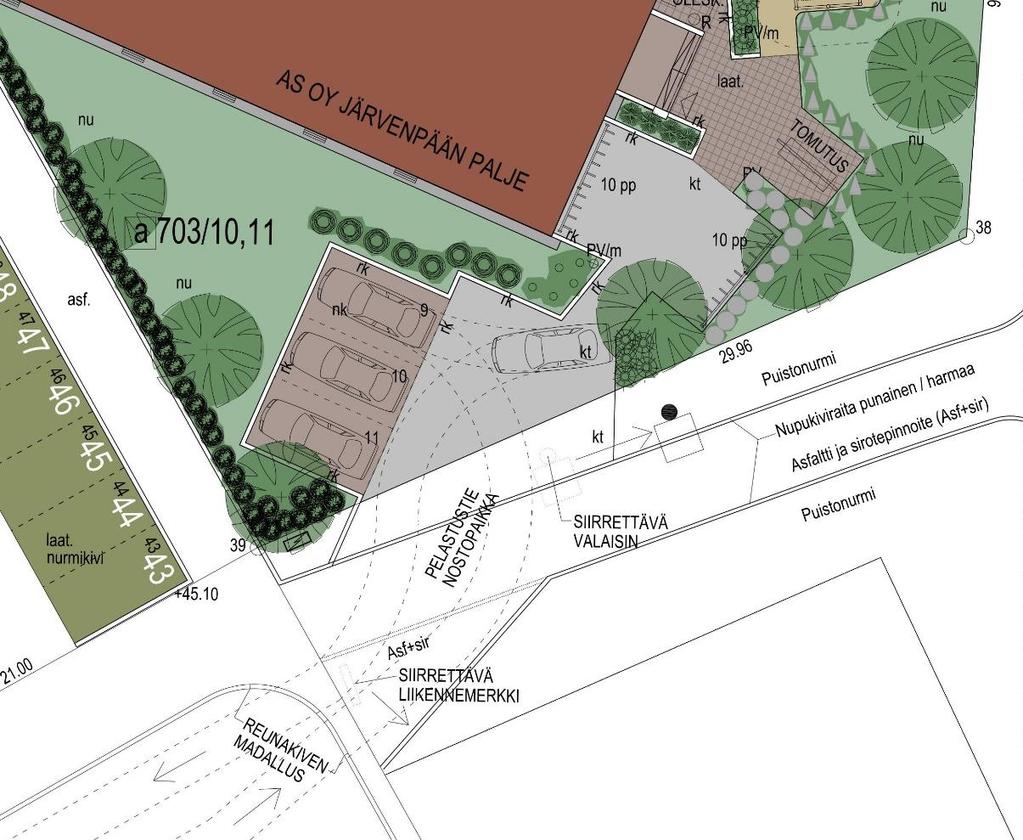 Valimopolun päähän rakennetaan pelastustien nostopaikka. 5.